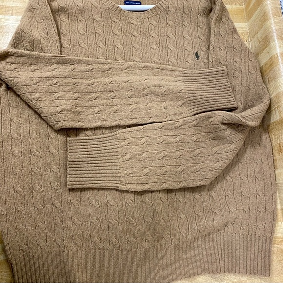 Polo Ralph Lauren Lambswool Sweater Tan XL - Picture 7 of 9